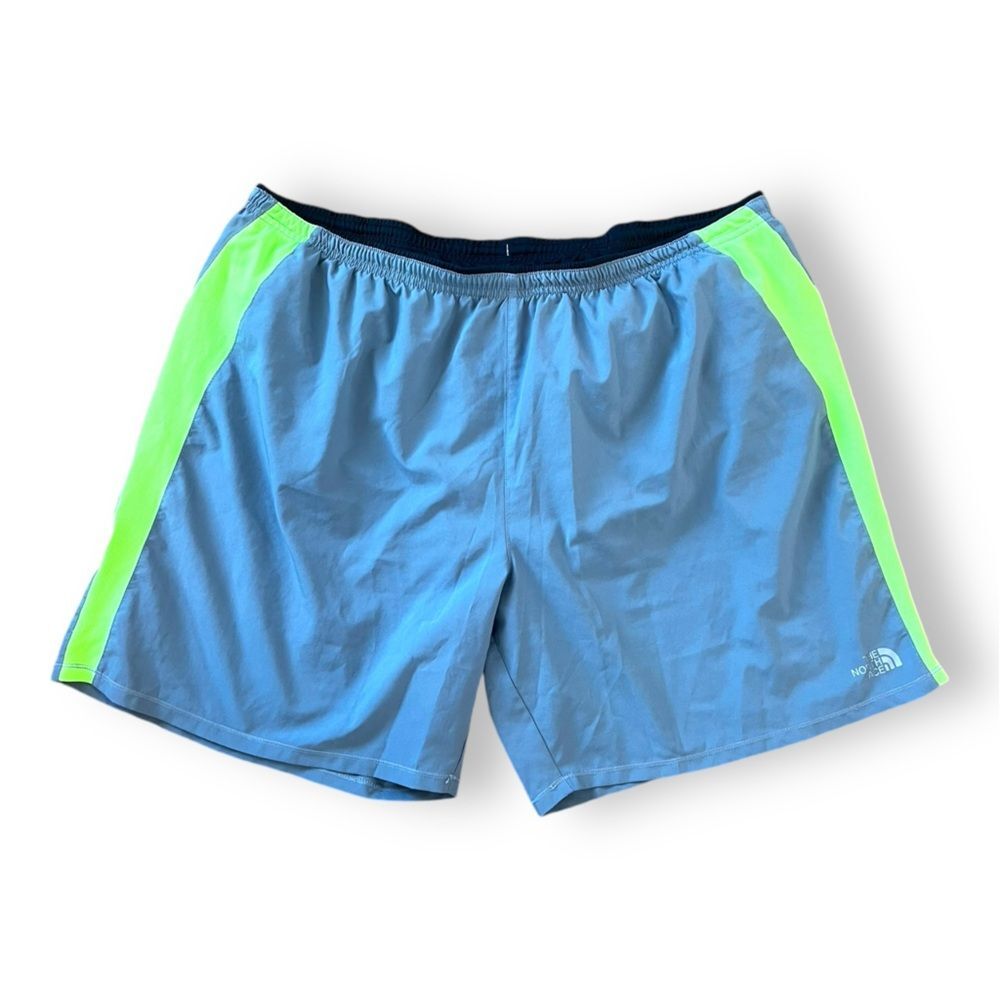 The North Face Mens FlashDry Athletic Shorts Drawstring Athleisure Grey Green XL